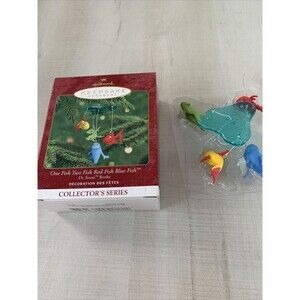 Hallmark Keepsake One Fish, Two Fish Dr. Seuss 2000 Christmas Ornament NEW